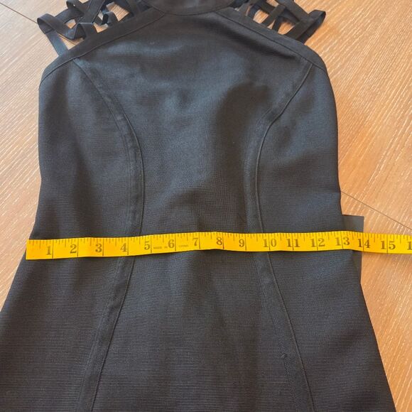 Wow Couture Black Bodycon Cutout Bandage Dress Size NWT Size Large - Picture 7 of 9